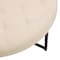 Flash Furniture Ashton 34 Round Cotton Linen Tufted Ottoman with Metal Frame, Beige Cotton Linen/Black Frame WX-TY-104-BGE-LN-BLK-GG - alternate 3